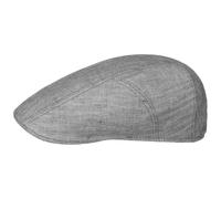 Stetson Flatcap Herringbone Leinen – UV-Schutz 40, Baumwollfutter, Herren Grau 59 cm