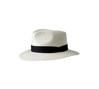 Stetson Jefferson Bleached Panamahut Naturfarbener Traveller Sonnenhut UV-Schutz 40+ Made in Italy Herren Frühjahr Sommer cremeweiß 56 cm
