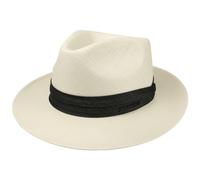 Stetson Jenkins Bleached Panamahut - Unifarbener Hut - Sommerlicher Bogarthut - Handmade in Italy - Herren - Frühjahr/Sommer cremeweiß 59 cm