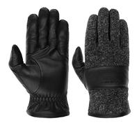 Stetson Jersey Conductive Nappalederhandschuhe - Schwarz-graue Handschuhe aus Leder - Herren - Mit Touchscreen-Funktion - Herbst/Winter schwarz-grau 9 1/2 HS