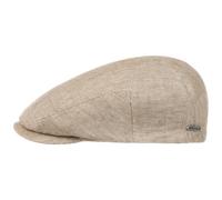 Stetson Just Linen Flatcap Schirmmütze Uni einfarbig Made in EU Damen und Herren Frühling Sommer beige 55 cm