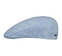 Stetson Just Linen Flatcap Schirmmütze Uni einfarbig Made in EU Damen und Herren Frühling Sommer hellblau 61 cm