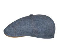 Stetson Kelvey Flatcap Leinen Made in Germany Sommer Denim 60 cm