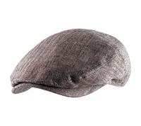 Stetson Kent Linen Flatcap im Fischgrat-Design - Grau (330) - 56 cm