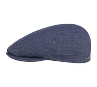 Stetson Kent Striped Linen Flatcap Made in The EU Herren Frühjahr Sommer blau 58 cm