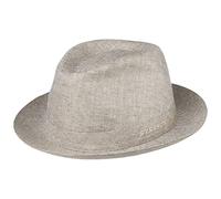 Stetson Levoy Leinenhut mit UV-Schutz Sommerhut Sonnenhut Stoffhut Herren - Made in Italy Futter Sommer Frühling-Sommer Herbst-Winter - 61 cm beige-meliert