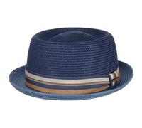 Licano Pork Pie Strohhut by Stetson Hüte XXL (62-63 cm) blau