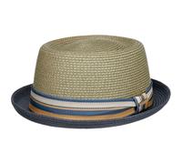 Stetson Pork Pie Toyo Sommerhut aus Borte mit UV-Schutz, Grau (35) 54-55 cm (S)