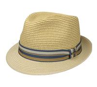Stetson knautschbarer Trilby Strohhut Toyo mit UV Schutz 40+ Mittelbeige, 57/M