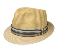 Stetson Licano Toyo Trilby Strohhut UV Schutz 40+ Damen Herren Frühling Sommer beige M (56-57 cm)