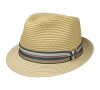 Stetson knautschbarer Trilby Strohhut Toyo mit UV Schutz 40+ Mittelbeige, 55/S
