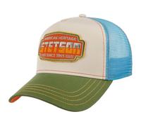Stetson Lightning Trucker Cap Basecap Baseballcap Truckercap Meshcap Herren - Snapback, mit Schirm, Futter, Futter Frühling-Sommer Herbst-Winter Frühjahr Sommer Herbst Winter - One Size grün-blau