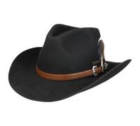 Stetson Limington Westernhut Wollfilzhut Ledergarnitur Herren Winter schwarz S (54-55 cm)