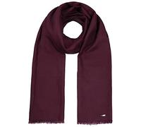 Stetson Lindo Schal - Einfarbiger Schal aus 100% Wolle - Eleganter Wollschal für Herren - Unifarben mit Markenemblem - Winter/Herbst bordeaux One Size