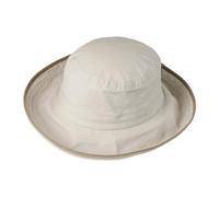Stetson Lonoke Delave Stoffhut Baumwollhut Freizeithut Sommerhut Sonnenhut Hut Damen/Herren - mit Einfass Frühling-Sommer - M (56-57 cm) beige
