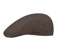 Stetson Madison Delave Flatcap Damen Herren Nachhaltige Cap Bio-Baumwolle Unifarben UV-Schutz Futterband Frühjahr Sommer braun S (54-55 cm)