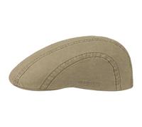 Stetson Madison Delave Schirmmütze Flatcap UV-Schutz Nachhaltig Damen und Herren Frühling Sommer Khaki S (54-55 cm)