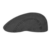 Stetson Madison Delave Schirmmütze Flatcap UV-Schutz Nachhaltig Damen und Herren Frühling Sommer schwarz S (54-55 cm)