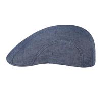 Stetson Madison Leinen Flatcap Schirmmütze Delave-Optik Herren und Damen Frühling Sommer blau 59 cm