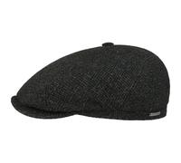 Stetson Medora Schirmmütze Flatcap Nachhaltig Made in EU Herren Herbst Winter schwarz XL (60-61 cm)