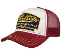 Stetson Trucker Cap American Heritage onesize, Rot gemustert