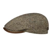 Stetson Merino Flat Cap Schiebermütze Tweed Made in Germany Herren Winter grün 56 cm