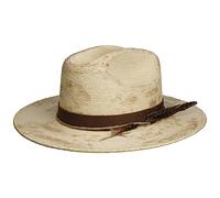 Stetson Mexican Palm Strohhut Western Style Hut 100% Stroh UV-Schutz 40+ Made in Mexico Unisex Frühling Sommer braun L (58-59 cm)
