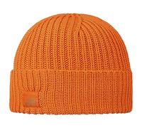 Stetson Morton Strickmütze Damen Herren Made in Italy Winter Beanie Wollmix Umschlagmütze Einfarbig Herbst Winter orange One Size