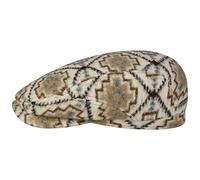 Stetson Navajo Driver Jersey Flatcap Vierteiliger Schnitt Meliert mit Baumwollfutter Made in EU Herren Herbst/Winter cremeweiß XL (60-61 cm)