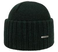 Stetson Northport Wintermütze Merinowolle Mütze Made in Italy Seemannsmütze Damen Herren Herbst Winter dunkelgrün One Size