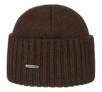 Stetson Northport Wintermütze Merinowolle Mütze Made in Italy Seemannsmütze Damen Herren Herbst Winter Dunkelbraun One Size