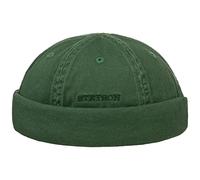 Stetson Ocala Baumwoll Dockercap Herren - Dockermütze aus Baumwolle - Dockercap mit UV-Schutz 40 - Hafenmütze Sommer/Winter - dunkelgrün L (58-59 cm)