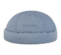 Stetson Ocala Baumwoll Dockercap Herren - Dockermütze aus Baumwolle - Dockercap mit UV-Schutz 40 - Hafenmütze Sommer/Winter - Denim L (58-59 cm)