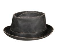 Stetson Pork Pie Hut Odenton Damen/Herren - Porkpie aus Baumwolle - Fedora Wasserabweisend & Sonnenschutz - Herrenhut Sommer/Winter - Musikerhut braun L (58-59 cm)