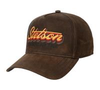 Stetson Oily Goat Suede Cap Basecap Baseballcap Ledercap Damen/Herren - Metallschnalle, mit Schirm Frühling-Sommer Herbst-Winter - One Size braun