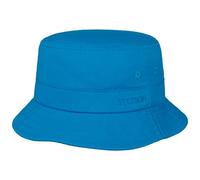 Stetson Organic Cotton Hut mit UV-Schutz Damen/Herren - aus 100% Bio-Baumwolle - Knitterfrei knautschbar - Nachhaltig - Bucket Hat unifarben - Packable Anglerhut - Frühjahr/Sommer blau XL (60-61 cm)