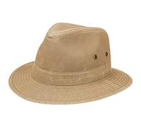 Stetson Organic Cotton Travellerhut Herren Stoffhut aus Bio-Baumwolle mit UV-Schutz 40+ Nachhaltiger Baumwollhut Sonnenhut Frühjahr Sommer beige L (58-59 cm)