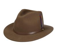 Stetson Oriska Traveller Wollhut Wollfilzhut Filzhut Travellerhut Wolltraveller Regenhut Outdoorhut Herren - mit Lederband Herbst Sommer Frühjahr Winter Frühling-Sommer Herbst-Winter - XL (60-61 cm)