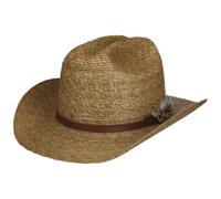 Stetson Palm Braid Westernhut Western Strohhut UV-Schutz Herren Frühling Sommer Hellbraun L (58-59 cm)