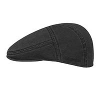 Stetson Paradise Cotton Flatcap Schirmmütze UV-Schutz 40 Herren Sommer Winter schwarz L (58-59 cm)