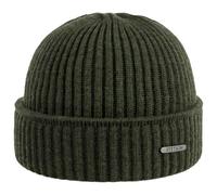 Stetson Strickmütze Rippmütze Umschlagmütze aus Wolle onesize, Grün gemustert