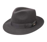 Stetson Penn Fedora Filzhut aus Haarfilz, Grau (33) 56 cm