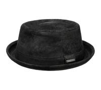 Stetson Pennsylvania Pork Pie Pig Skin Lederhut, Schwarz (1) 62-63 cm (XXL)