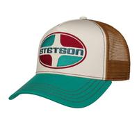 Stetson Petrol Station Trucker Cap Snapback Mesh Herren und Damen Sommer Winter weiß-grün One Size