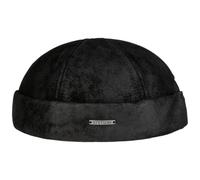 Stetson Pigskin Docker Cap 100% Leder Schwarz, 59/L