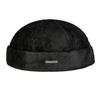 Stetson Pigskin Dockermütze Schirmmütze Leder Herren Herbst Winter schwarz XL (60-61 cm)