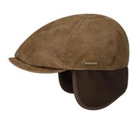 Stetson Pigskin Flatcap mit Ohrenklappen Herren Herbst Winter Cognac M (56-57 cm)