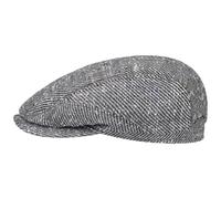 Stetson Plainfield Silk Wool Flatcap Herren Schirmmütze Frühjahr Sommer Tweed Look Gestreift Mehrfarbig Made in Germany braun-blau 62 cm