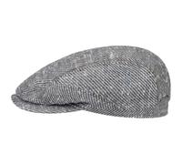 Stetson Plainfield Silk Wool Flatcap Herren Schirmmütze Frühjahr Sommer Tweed Look Gestreift Mehrfarbig Made in Germany braun-blau 61 cm