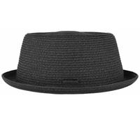 Stetson Pork Pie Toyo Strohhut, Schwarz (1) 58-59 cm (L)